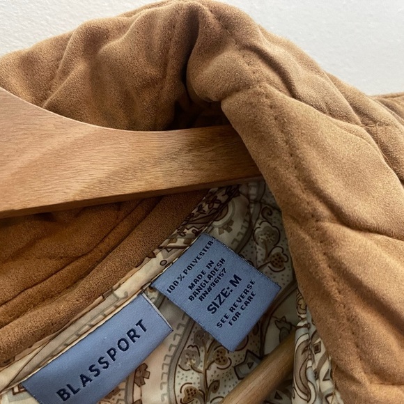 90s Vintage Bill Blass Quilted Tan Barn Jacket Casual Classic Fall Outdoor - Picture 6 of 12